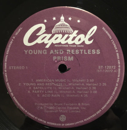 Prism (7) : Young And Restless (LP, Album)