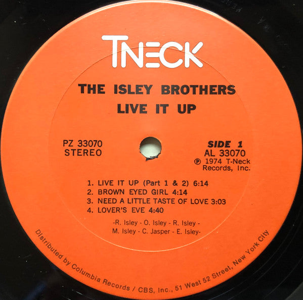 The Isley Brothers : Live It Up (LP, Album, Pit)