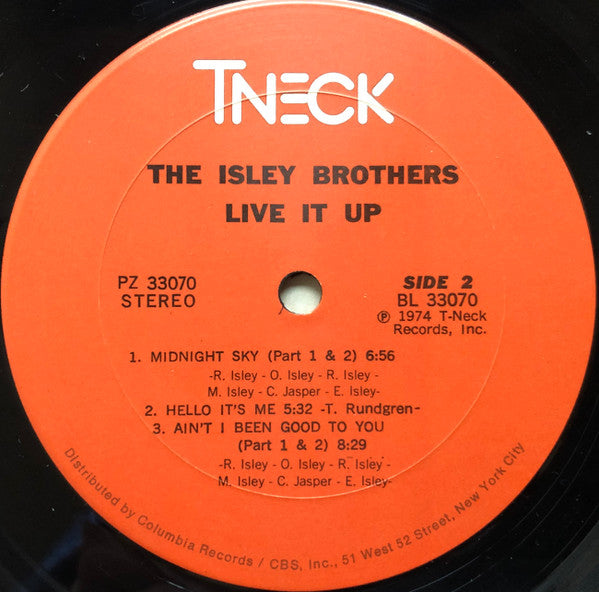 The Isley Brothers : Live It Up (LP, Album, Pit)