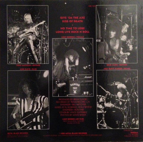 Lizzy Borden : Give 'Em The Axe (12", EP)