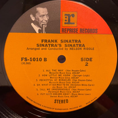 Frank Sinatra : Sinatra's Sinatra (LP, Album, RE)