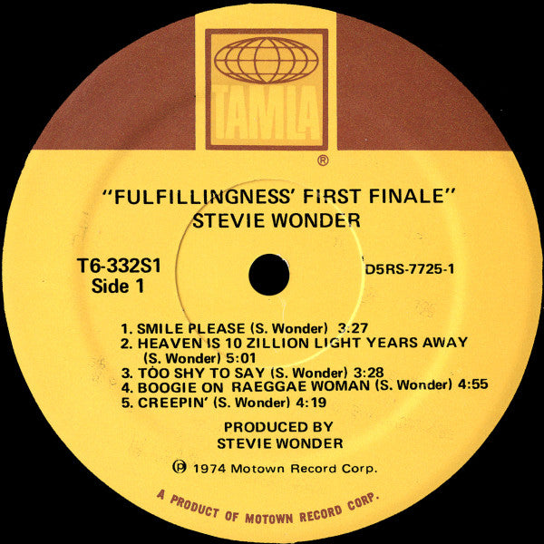 Stevie Wonder : Fulfillingness' First Finale (LP, Album, Gat)