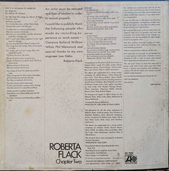 Roberta Flack : Chapter Two (LP, Album, Ter)