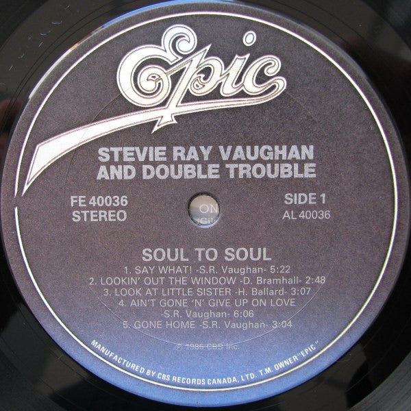 Stevie Ray Vaughan And Double Trouble* : Soul To Soul (LP, Album)