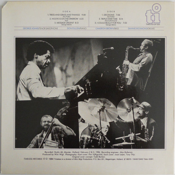 George Adams|Don Pullen Quartet* : Decisions (LP, Album)