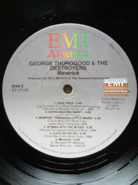 George Thorogood And The Destroyers* : Maverick (LP, Album, Jac)