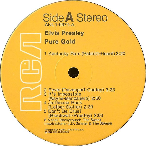 Elvis Presley : Pure Gold (LP, Comp, Ora)