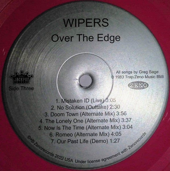 Wipers : Over The Edge (LP, Album, RE, RM, Mag + LP, S/Sided, Etch, Pin + )