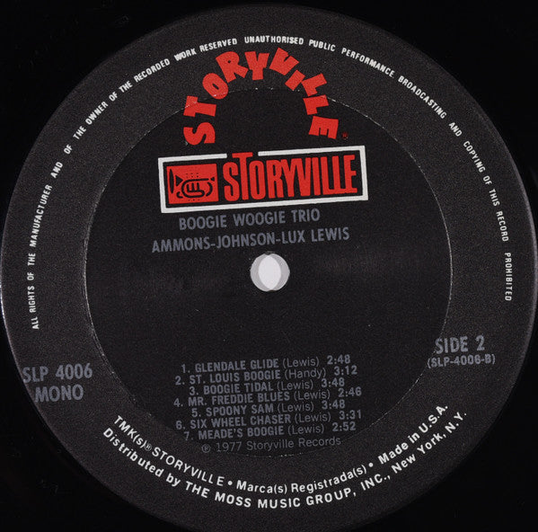 Albert Ammons & Meade Lux Lewis* & Pete Johnson : Boogie Woogie Trio (LP, Comp, Mono, Ter)