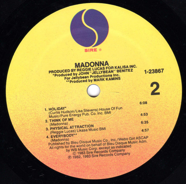 Madonna : Madonna (LP, Album, RE, SRC)
