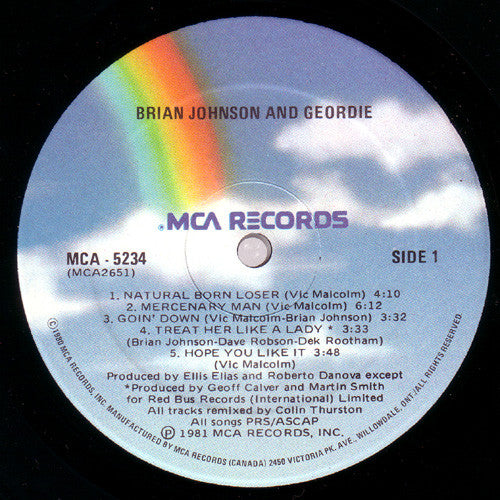 Brian Johnson And Geordie : Brian Johnson And Geordie (LP, Album)