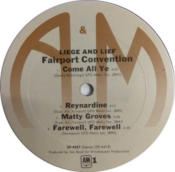 Fairport Convention : Liege & Lief (LP, Album, RE, Pit)