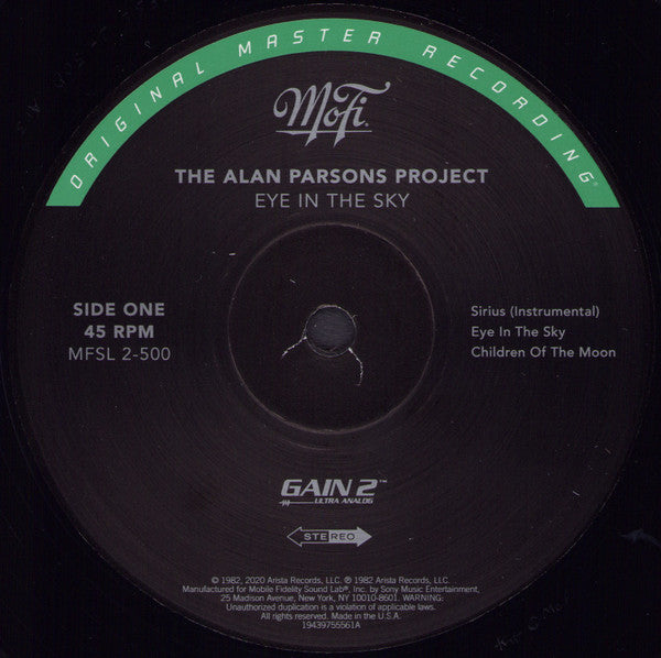 The Alan Parsons Project : Eye In The Sky (2x12", Album, Num, RE, RM, S/Edition, 180)