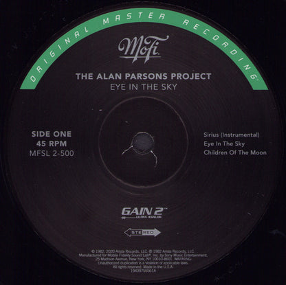 The Alan Parsons Project : Eye In The Sky (2x12", Album, Num, RE, RM, S/Edition, 180)