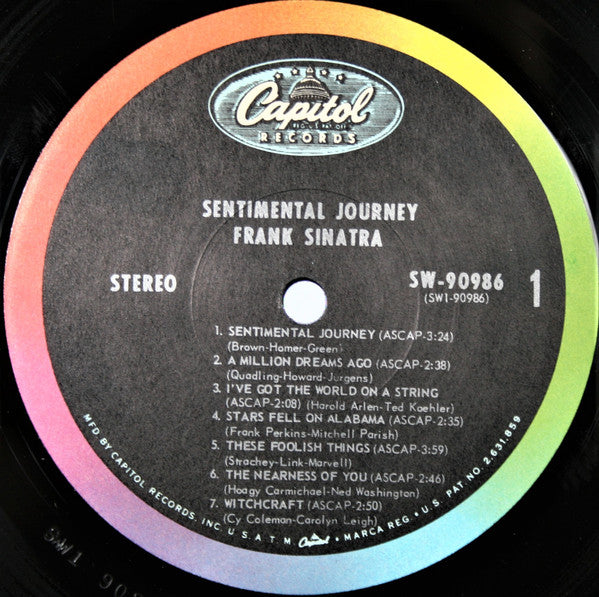 Frank Sinatra : Sentimental Journey (LP, Comp, Club)
