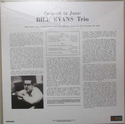 Bill Evans Trio* : Portrait In Jazz (LP, Album, RE)