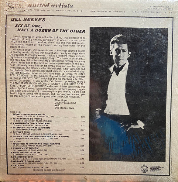 Del Reeves : Six Of One, Half A Dozen Of The Other (LP, Mono, Promo, WLP)