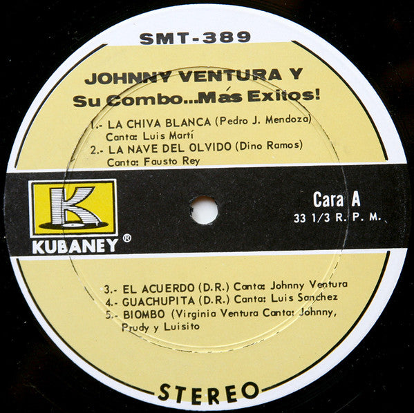 Johnny Ventura Y Su Combo : Mas Éxitos (LP, Comp)