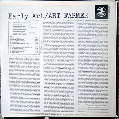 Art Farmer : Early Art (LP, Album, Comp, RE, RM)