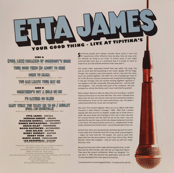 Etta James : Your Good Thing - Live At Tipitina's (LP, Club, Ltd, 180)