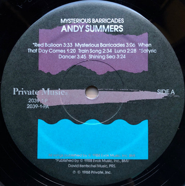 Andy Summers : Mysterious Barricades (LP, Album)