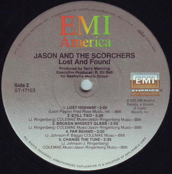 Jason & The Scorchers : Lost & Found (LP, Album, Jac)
