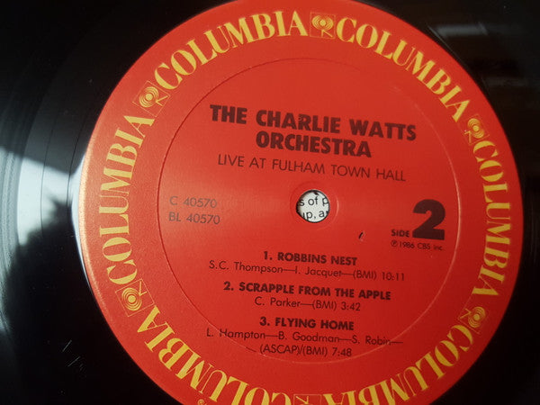 The Charlie Watts Orchestra : Live At Fulham Town Hall (LP, Album, Car)