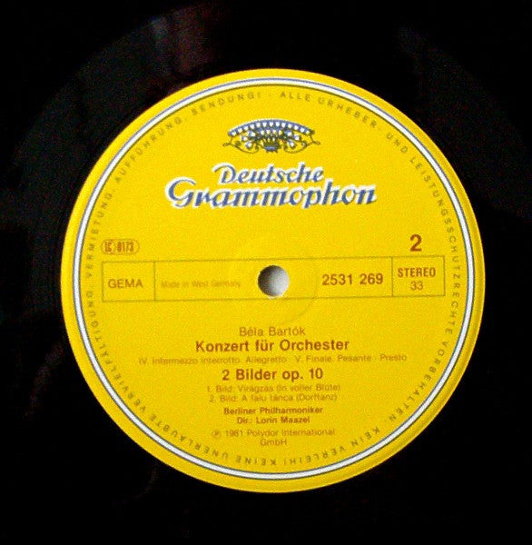 Béla Bartók, Berliner Philharmoniker · Lorin Maazel : Konzert Für Orchester = Concerto For Orchestra / Deux Images (LP)