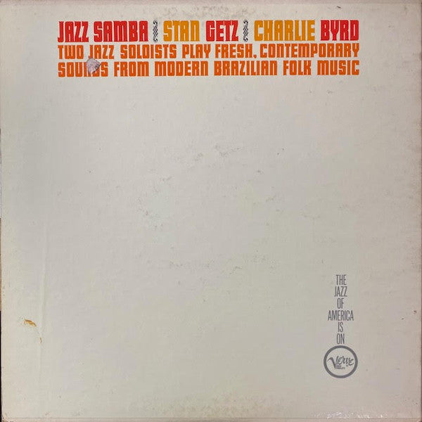 Stan Getz / Charlie Byrd : Jazz Samba (LP, Album, Mono, H.V)