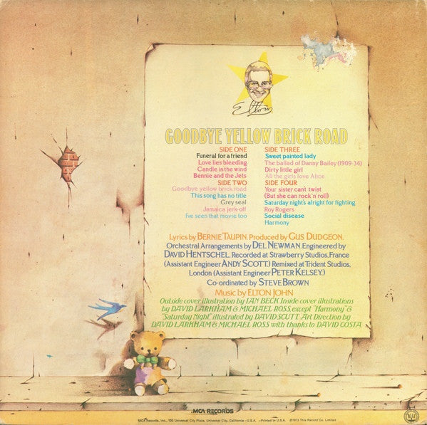 Elton John : Goodbye Yellow Brick Road (2xLP, Album, Pin)