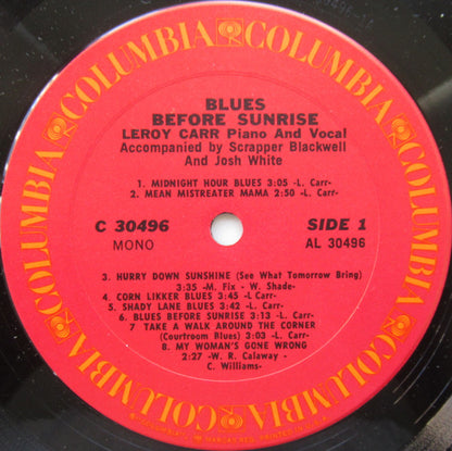 Leroy Carr : Blues Before Sunrise (LP, Comp, Mono, RE)