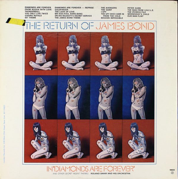 Roland Shaw And His Orchestra* : The Return Of James Bond In Diamonds Are Forever And Other Secret Agent Themes (2xLP, Club, Cap)