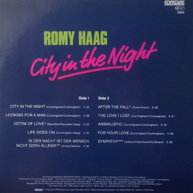 Romy Haag : City In The Night (LP, Album)