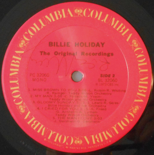 Billie Holiday : The Original Recordings (LP, Comp, Mono, Pit)