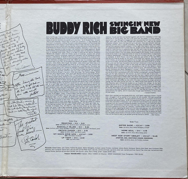 Buddy Rich : Swingin' New Big Band (LP, Album, Mono, Gat)