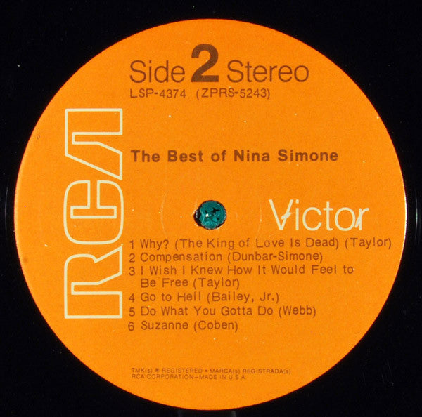 Nina Simone : The Best Of Nina Simone (LP, Comp)