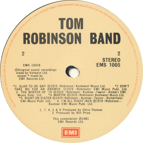 Tom Robinson Band : Tom Robinson Band (LP, Comp)