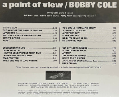 Bobby Cole : A Point Of View (2xLP, Album, RSD, Mono, RE)