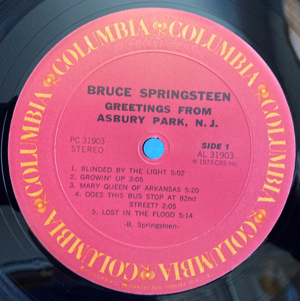 Bruce Springsteen : Greetings From Asbury Park, N.J. (LP, Album, RE)