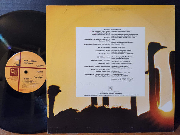 Milt Jackson : Sunflower (LP, Album, RE)