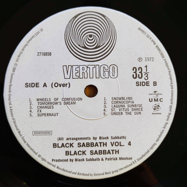 Black Sabbath : Black Sabbath Vol 4 (LP, Album, RE, RM, Gat)