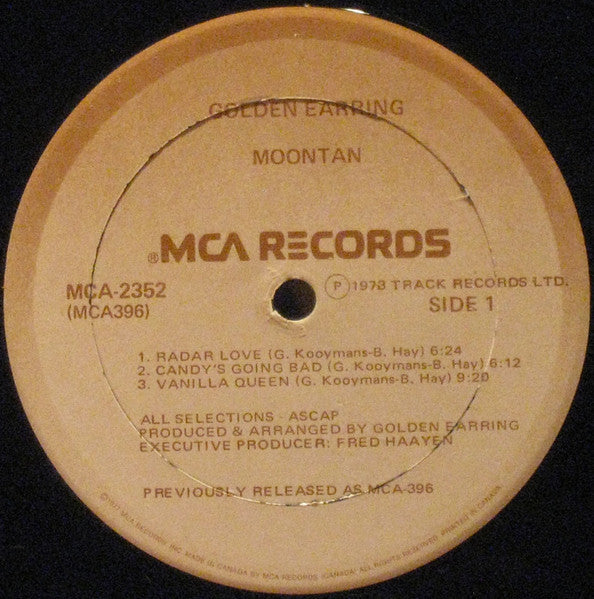 Golden Earring : Moontan (LP, Album, RE)