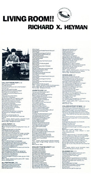 Richard X. Heyman : Living Room!! (LP, Album)