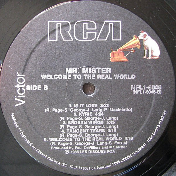 Mr. Mister : Welcome To The Real World (LP, Album)