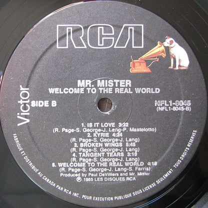 Mr. Mister : Welcome To The Real World (LP, Album)