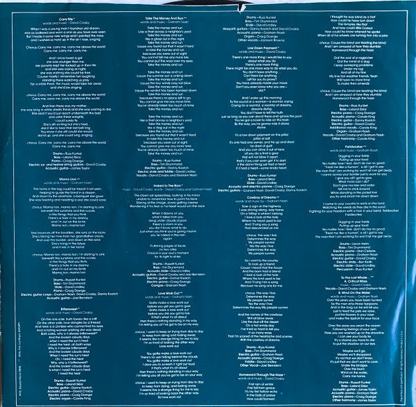David Crosby / Graham Nash* : Wind On The Water (LP, Album, PRC)