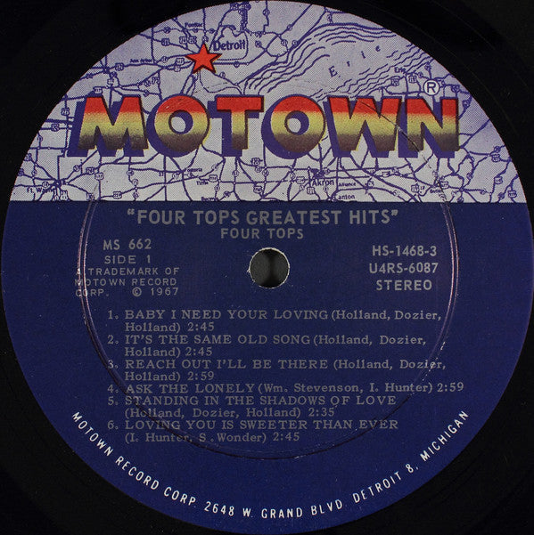 The Four Tops* : Greatest Hits (LP, Comp, Roc)