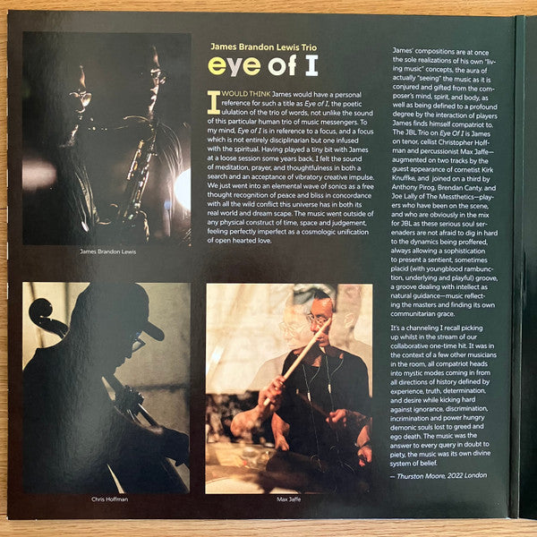 James Brandon Lewis Trio : Eye Of I (LP, Album, Gat)