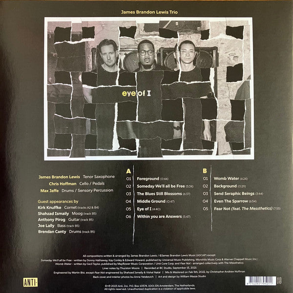 James Brandon Lewis Trio : Eye Of I (LP, Album, Gat)