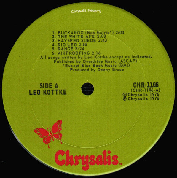 Leo Kottke : Leo Kottke (LP, Album, San)